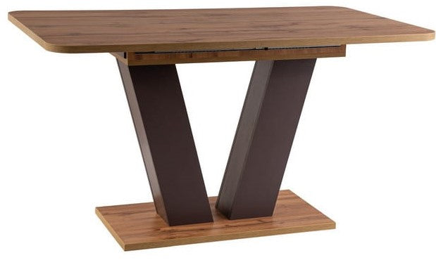 Kitchen Table West Austin | size: Length: 80cm, Width: 176cm, Height: 76cm | color: Brown/Oak | image: 2 | variant: 1007923