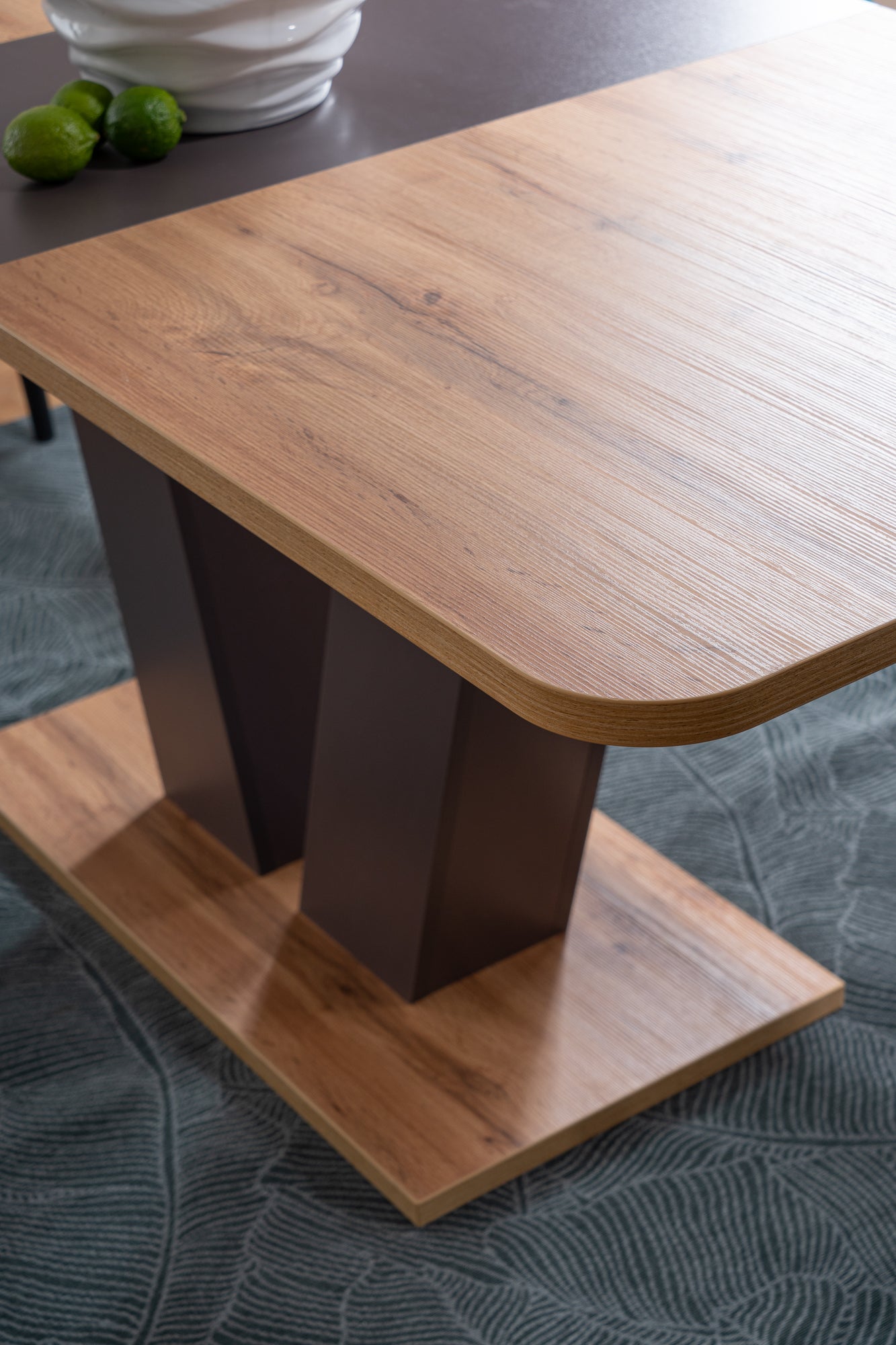 Kitchen Table West Austin | size: Length: 80cm, Width: 176cm, Height: 76cm | color: Brown/Oak | image: 4 | variant: 1007923
