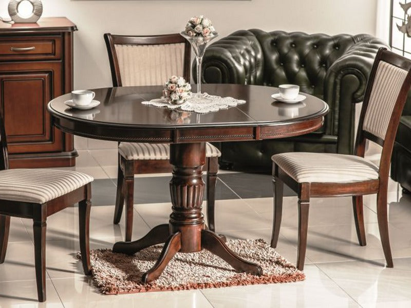Kitchen Table West Bilbao | size: Length: 90cm, Width: 125cm, Height: 75cm, Diameter: 90cm | color: Walnut | image: 2 | variant: 1007683