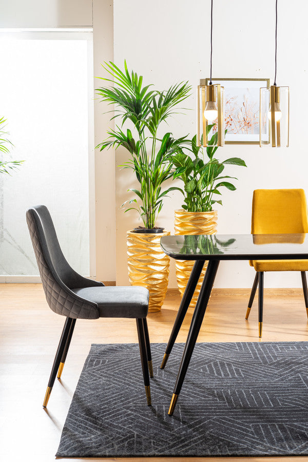 Kitchen Table West Brindisi | size: Length: 80cm, Width: 140cm, Height: 76cm | color: Black | image: 4 | variant: 1007816