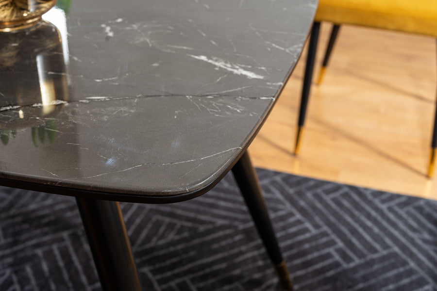 Kitchen Table West Brindisi | size: Length: 80cm, Width: 140cm, Height: 76cm | color: Black | image: 5 | variant: 1007816