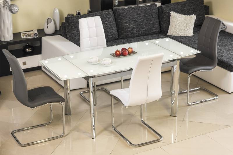 Kitchen Table West Casablanca | size: Length: 80cm, Width: 180cm, Height: 76cm | color: White | image: 3 | variant: 1007668