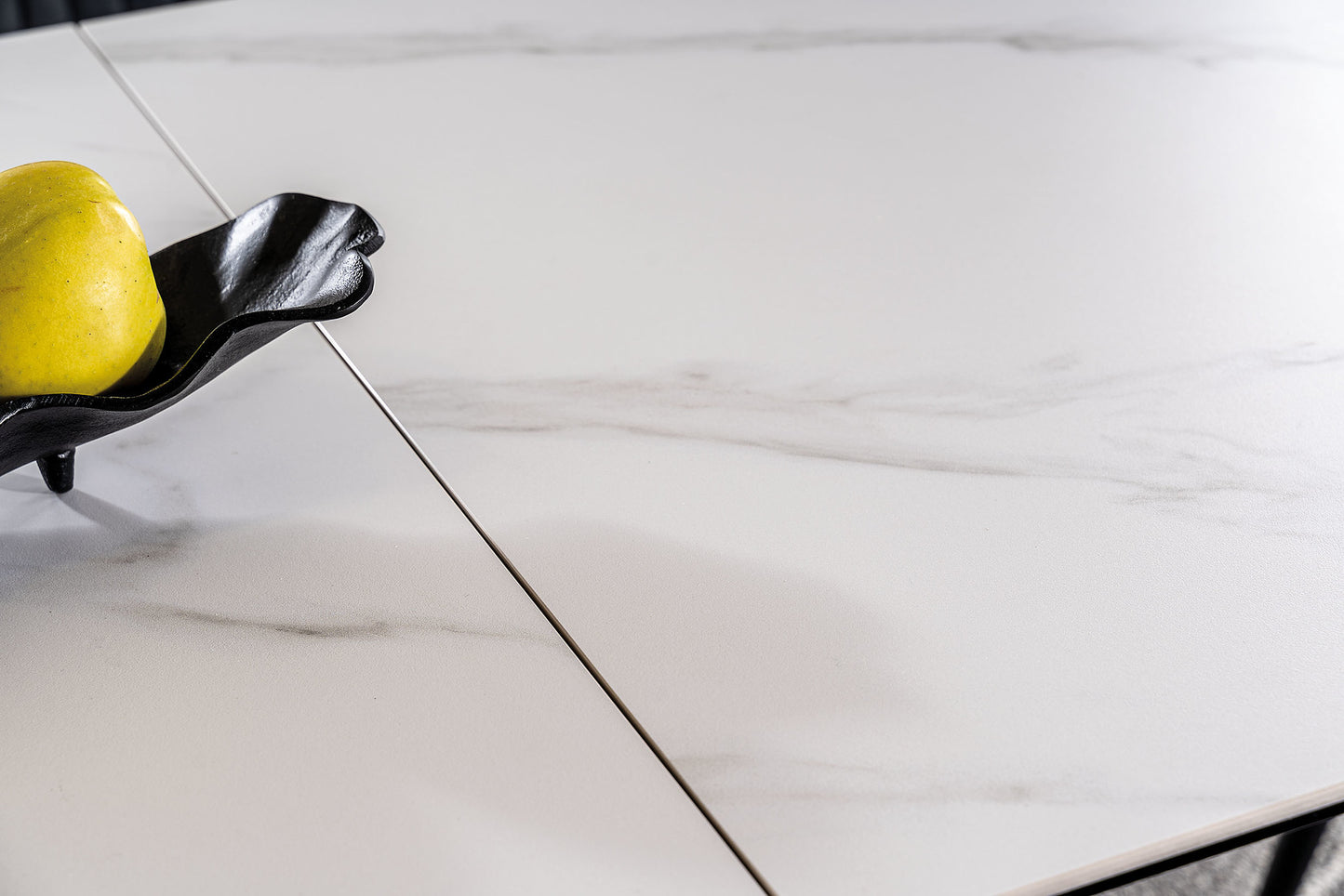 Kitchen Table West Caserta | size: Length: 80cm, Width: 160cm, Height: 76cm | color: White/Marble/Black | image: 5 | variant: 1007906