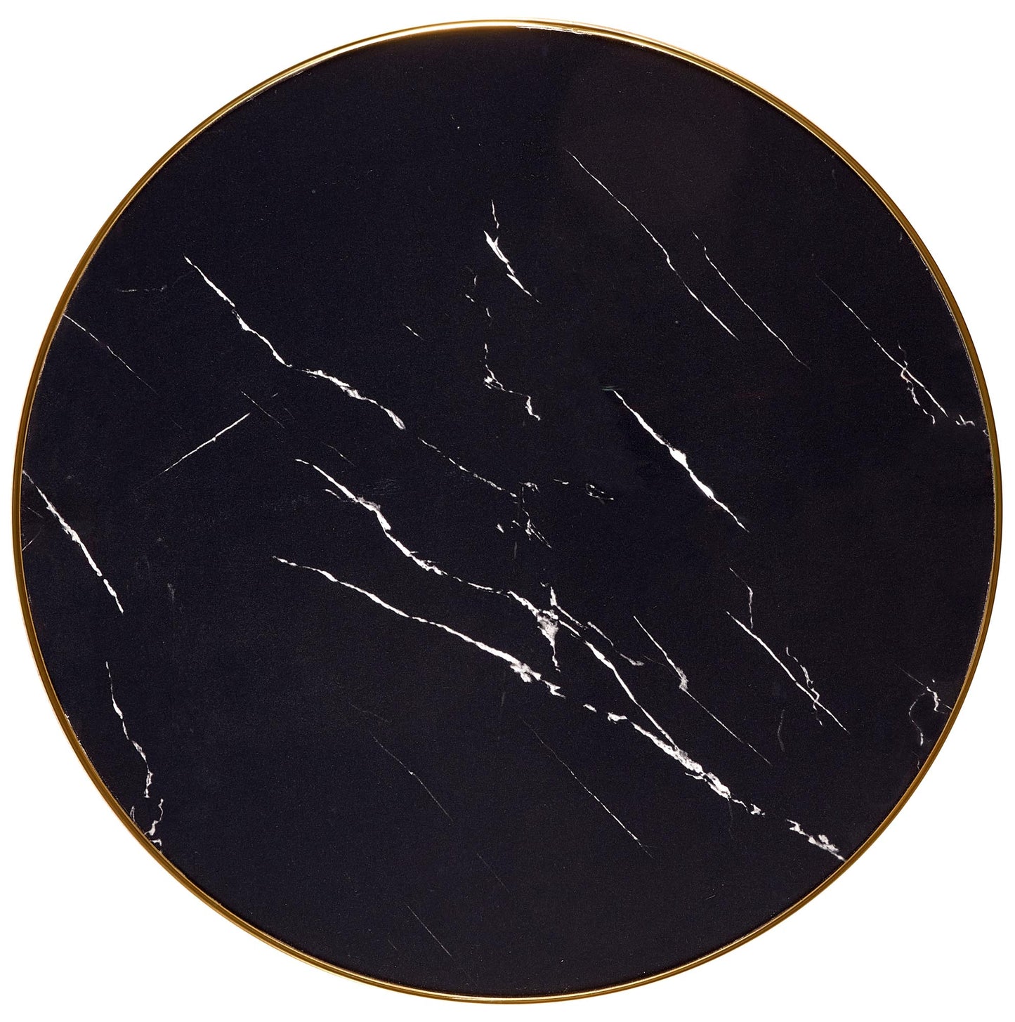 Kitchen Table West Chepstow | size: Length: 59cm, Width: 59cm, Height: 74cm, Diameter: 59cm | color: Marble/Black/Gold | image: 5 | variant: 1007407