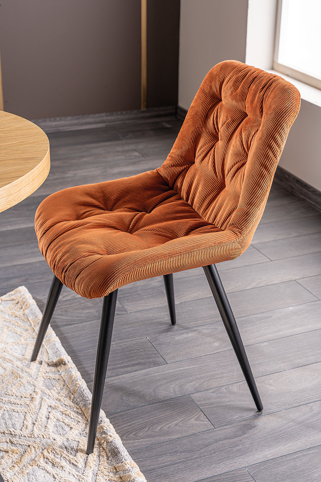 Kitchen Table West Crotone | size: Length: 80cm, Width: 272cm, Height: 76cm | color: Black/Oak | image: 3 | variant: 1007898