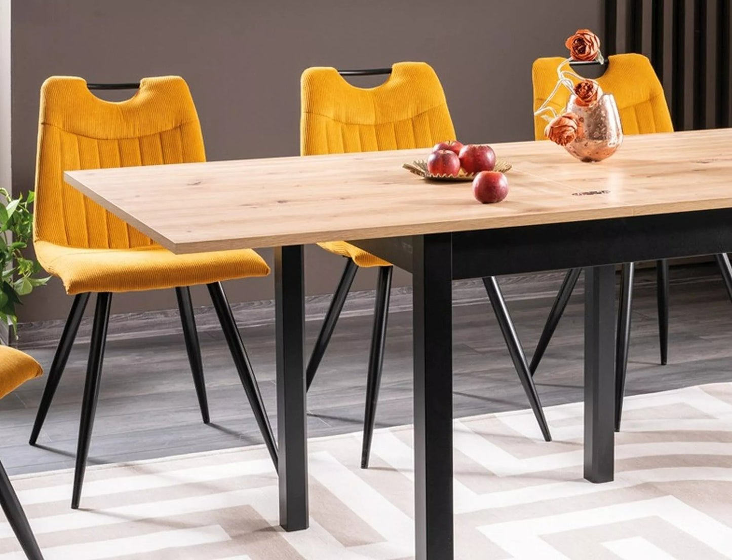 Kitchen Table West Detroit | size: Length: 80cm, Width: 160cm, Height: 78cm, Diameter: 80cm | color: Oak | image: 4 | variant: 1007966
