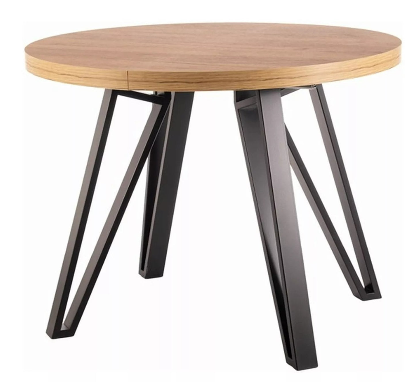 Kitchen Table West Dubai | size: Length: 100cm, Width: 168cm, Height: 76cm, Diameter: 100cm | color: Oak | image: 0 | variant: 1007967