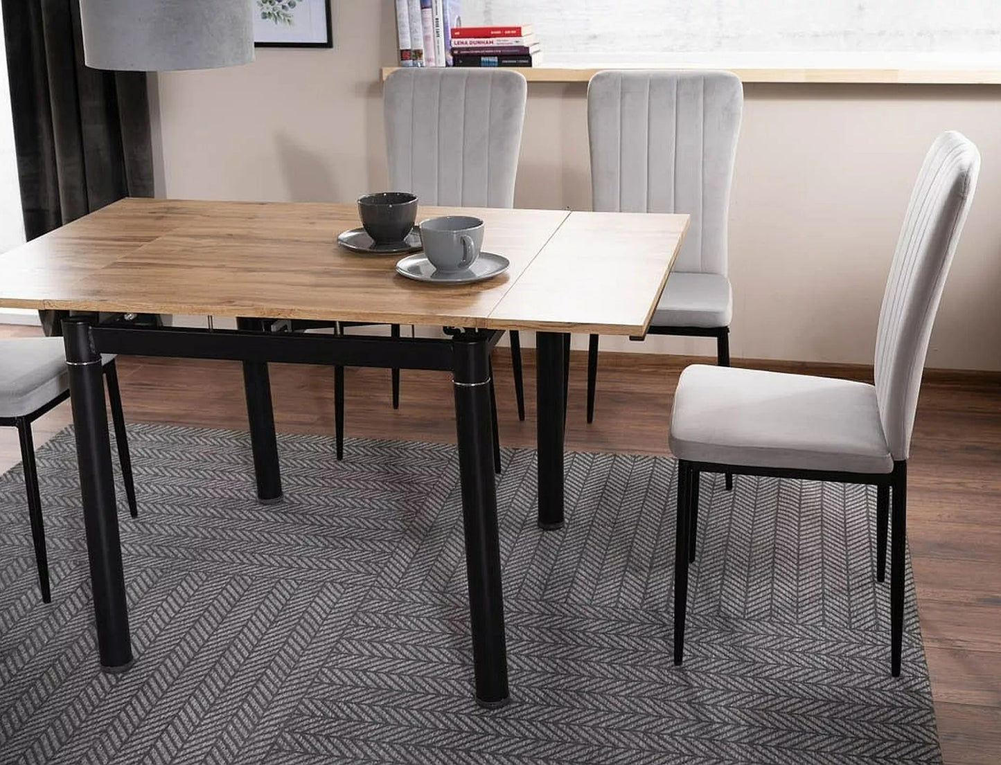 Kitchen Table West Durban | size: Length: 80cm, Width: 131cm, Height: 75cm, Diameter: 80cm | color: Oak | image: 3 | variant: 1007969