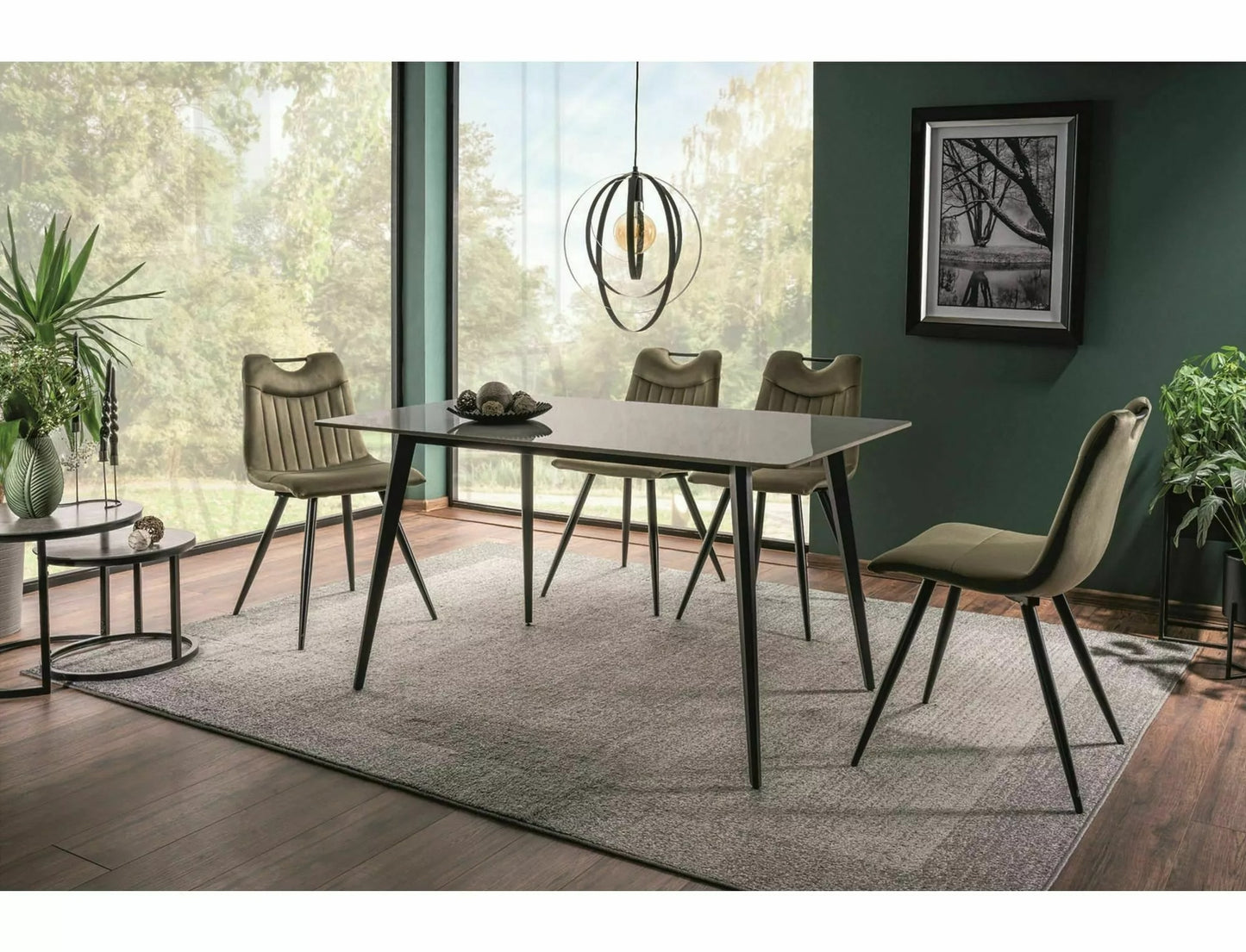 Kitchen Table West Edinburgh | size: Length: 80cm, Width: 140cm, Height: 75cm | color: Gray | image: 2 | variant: 1007970