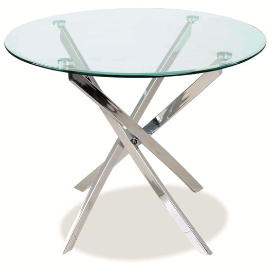 Kitchen Table West Gijon | size: Length: 90cm, Width: 90cm, Height: 72cm, Diameter: 90cm | color: Transparent | image: 1 | variant: 1007692