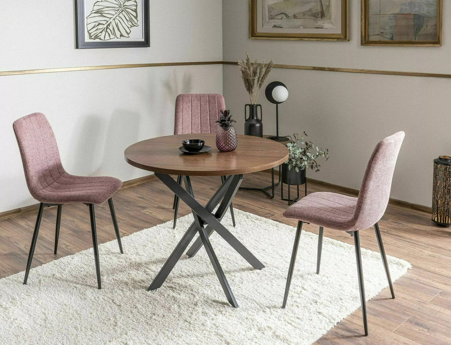 Kitchen Table West Gijon | size: Length: 90cm, Width: 90cm, Height: 75cm, Diameter: 90cm | color: Brown | image: 3 | variant: 1007950