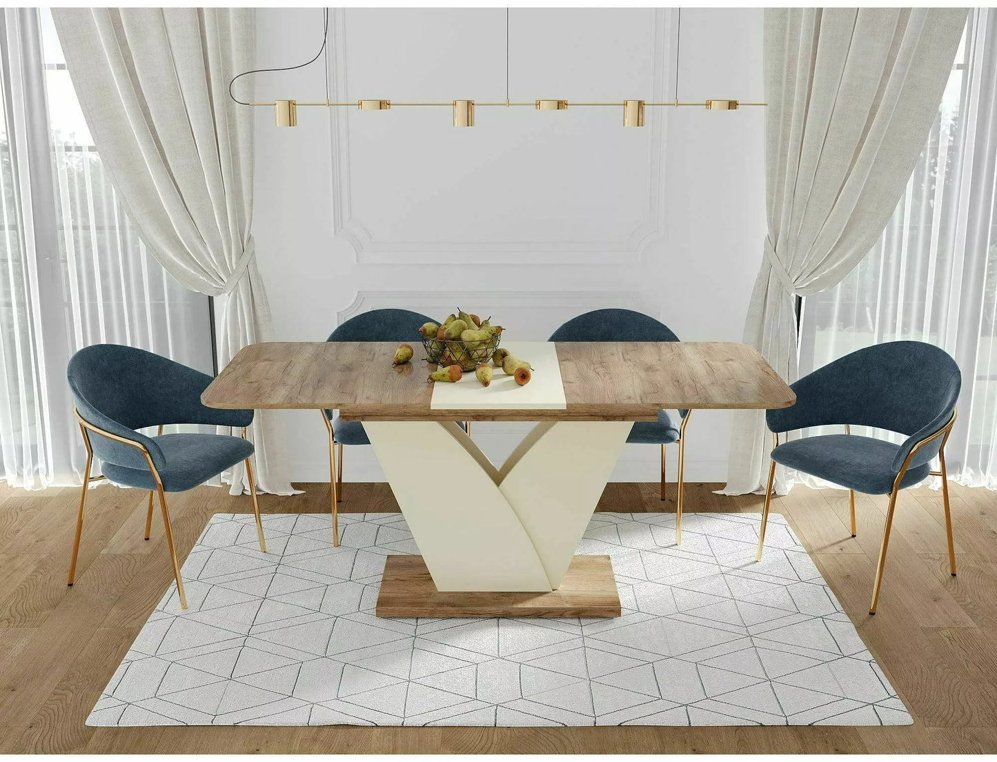 Kitchen Table West Havana | size: Length: 80cm, Width: 180cm, Height: 79cm | color: Oak | image: 1 | variant: 1007991