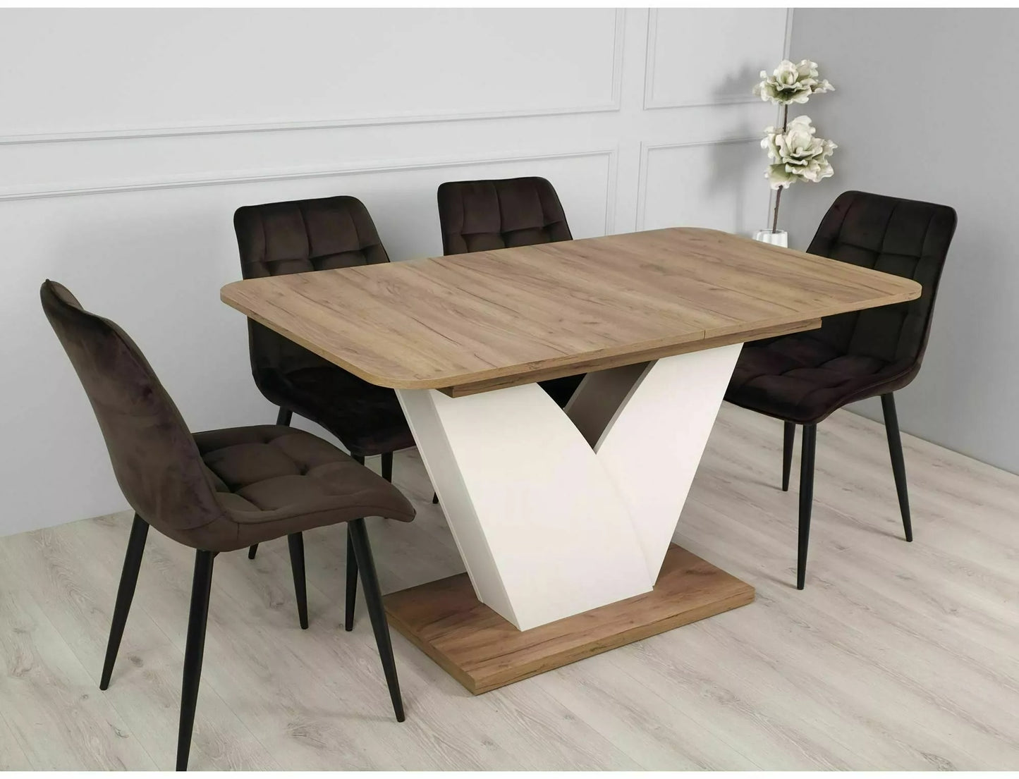 Kitchen Table West Havana | size: Length: 80cm, Width: 180cm, Height: 79cm | color: Oak | image: 2 | variant: 1007991