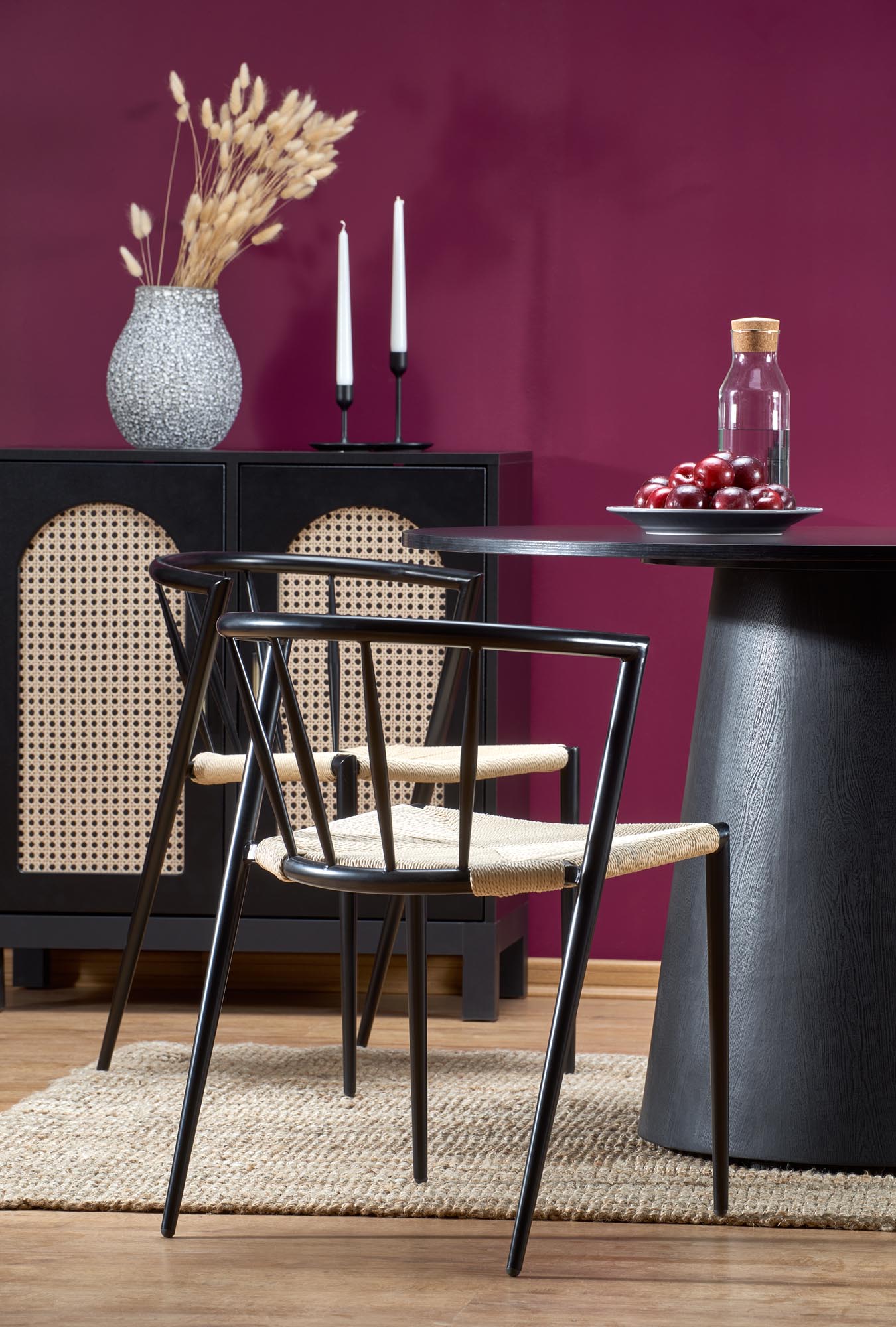 Kitchen Table West Pembroke | size: Length: 120cm, Width: 120cm, Height: 77cm, Diameter: 120cm | color: Black | image: 4 | variant: 1007401