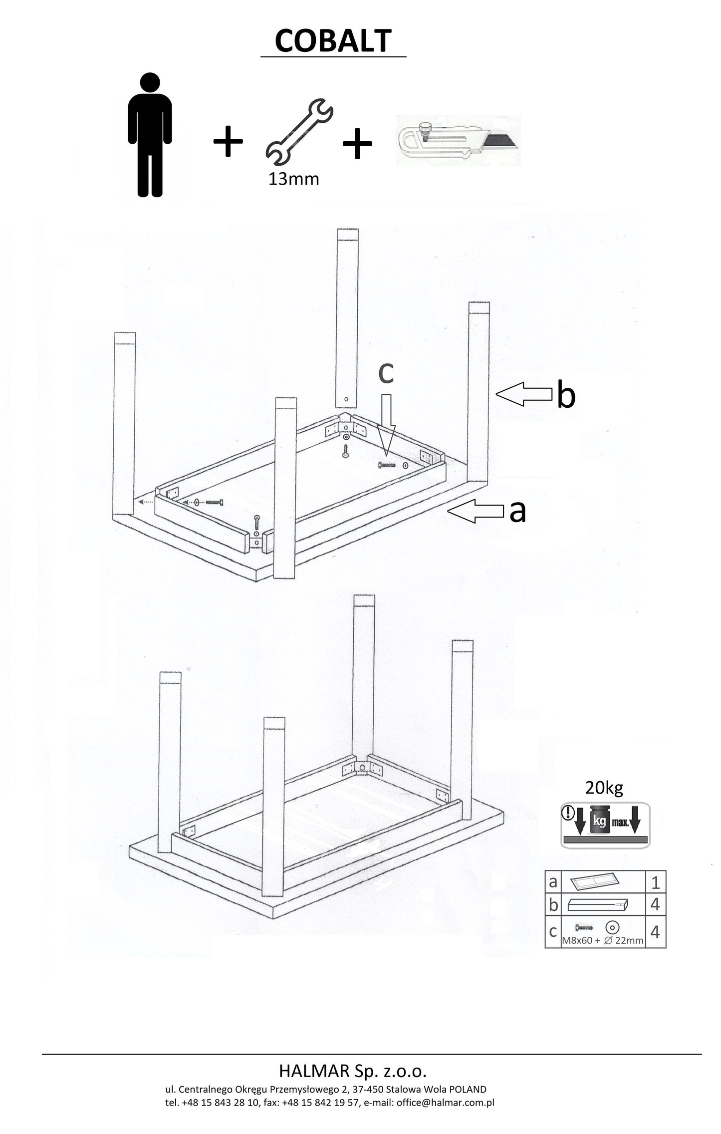 Kitchen Table West Spalding | size: Length: 68cm, Width: 120cm, Height: 77cm | color: Black/Oak | image: 10 | variant: 1007127