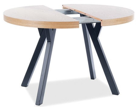 Kitchen Table West Taranto | size: Length: 100cm, Width: 250cm, Height: 76cm, Diameter: 100cm | color: Oak | image: 4 | variant: 1007818