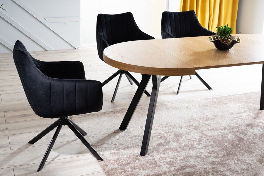 Kitchen Table West Taranto | size: Length: 100cm, Width: 250cm, Height: 76cm, Diameter: 100cm | color: Oak | image: 6 | variant: 1007818