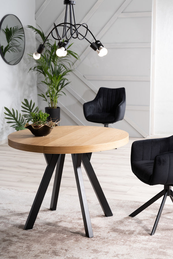 Kitchen Table West Taranto | size: Length: 100cm, Width: 250cm, Height: 76cm, Diameter: 100cm | color: Oak | image: 7 | variant: 1007818