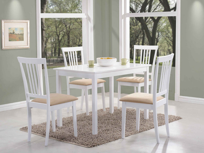 Kitchen Table West Trieste | size: Length: 60cm, Width: 80cm, Height: 74cm | color: White | image: 4 | variant: 1007772