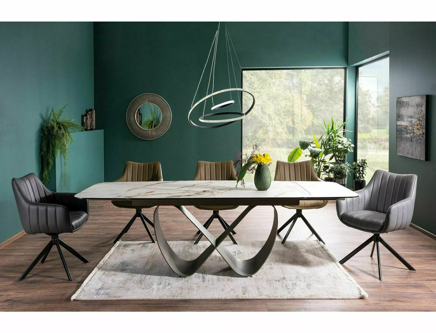 Kitchen Table Wigan | size: Length: 95cm, Width: 240cm, Height: 76cm | color: White | image: 3 | variant: 1004374