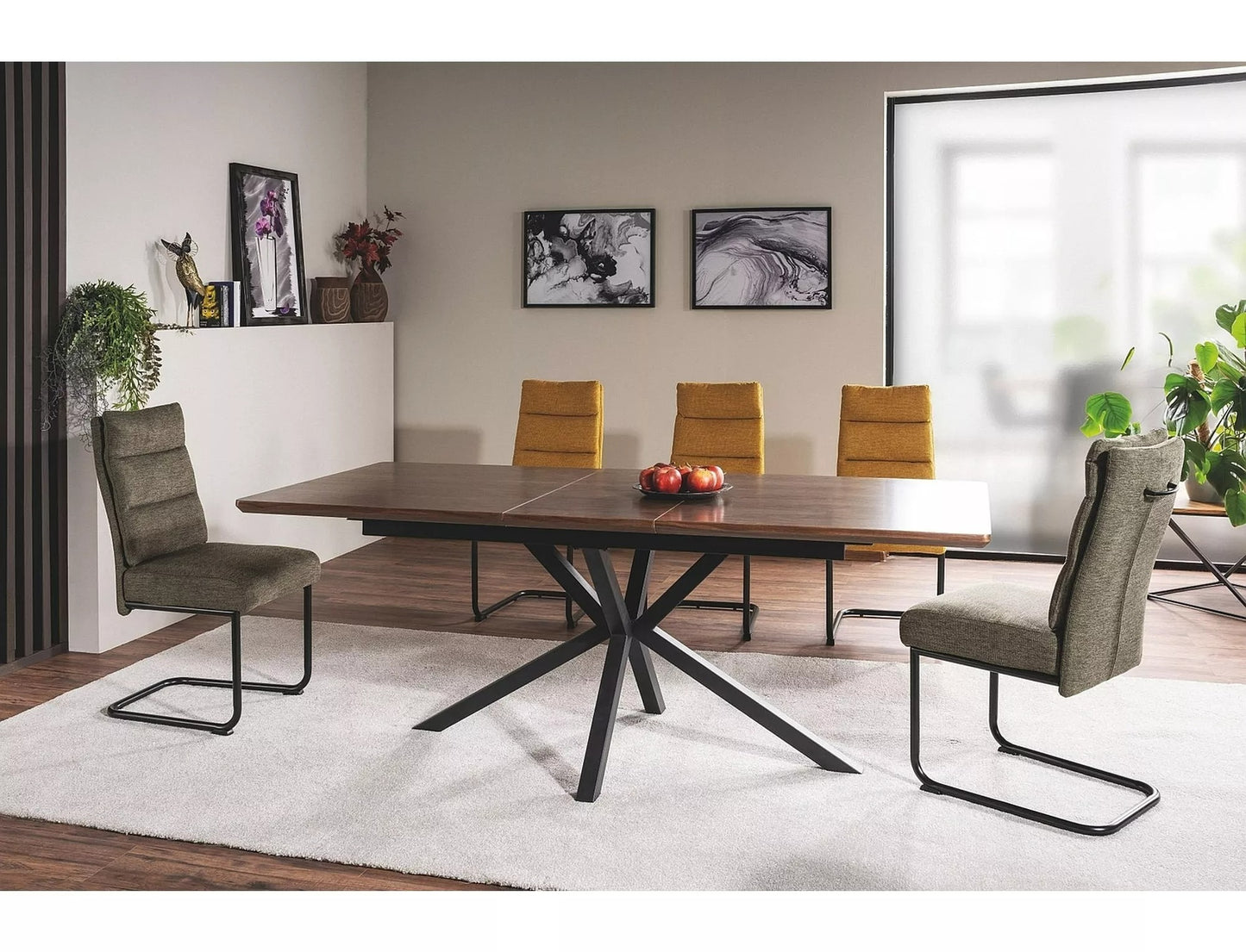 Kitchen Table Worthing | size: Length: 90cm, Width: 200cm, Height: 75cm | color: Brown | image: 2 | variant: 1004380