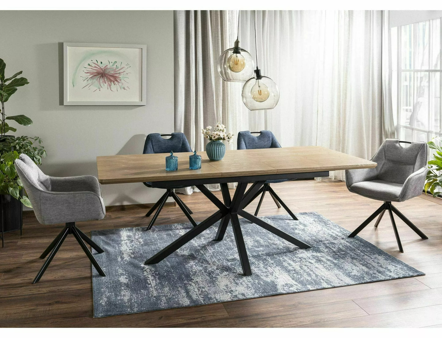 Kitchen Table Worthing | size: Length: 90cm, Width: 200cm, Height: 75cm | color: Oak | image: 3 | variant: 1004379
