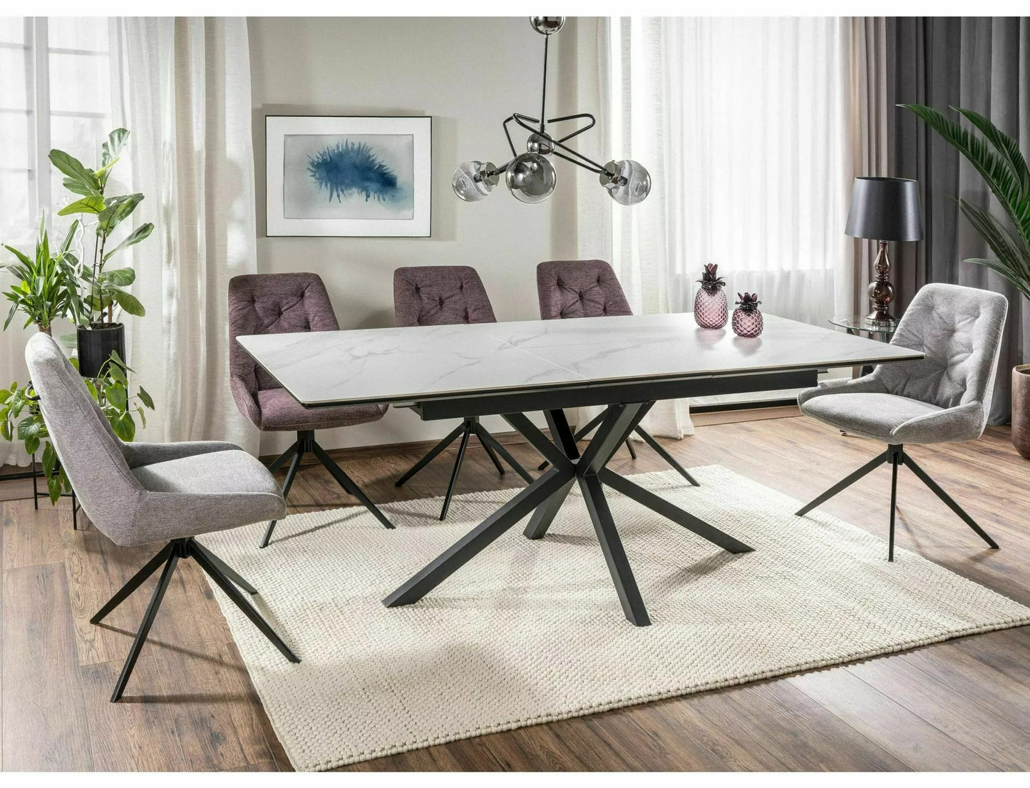 Kitchen Table Worthing | size: Length: 90cm, Width: 200cm, Height: 75cm | color: White | image: 4 | variant: 1004378
