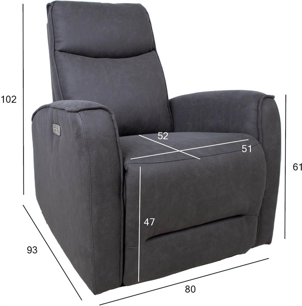 Lounge Chair Bexhill | size: Width: 80cm, Height: 102cm, Depth: 93cm | color: Gray | image: 9 | variant: 1000941
