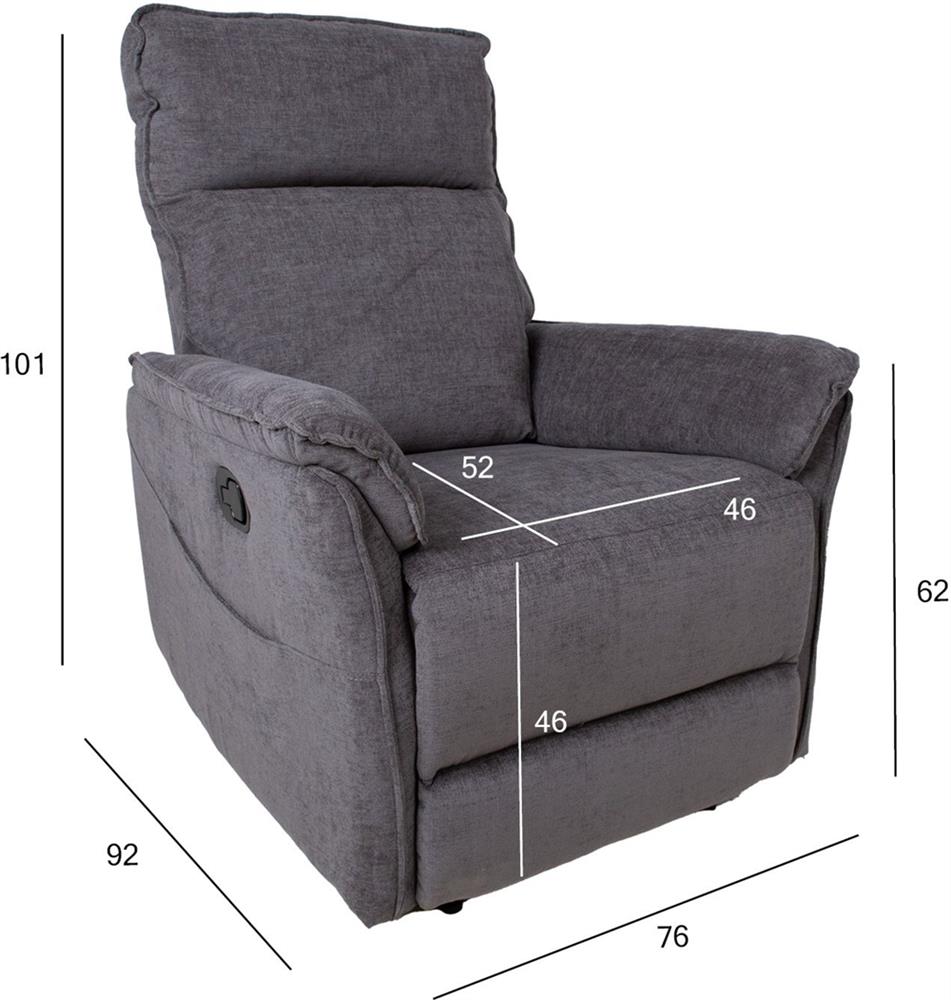 Lounge Chair Lichfield | size: Width: 76cm, Height: 101cm, Depth: 92cm | color: Gray | image: 10 | variant: 1000986