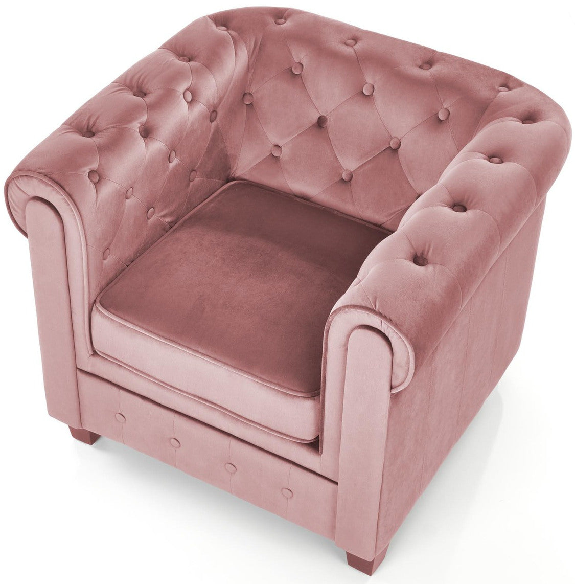 Lounge Chair Perugia | size: Width: 62cm, Height: 73cm, Depth: 75cm | color: Pink | image: 5 | variant: 1002749