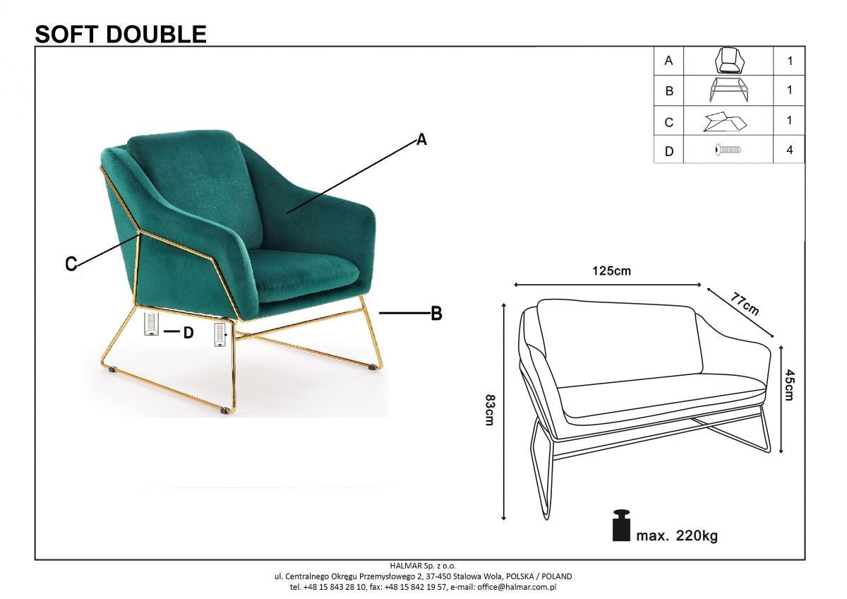 Lounge Chair Soft 2 XL | size: Width: 125cm, Height: 83cm, Depth: 77cm | color: Gray | image: 7 | variant: 1011021