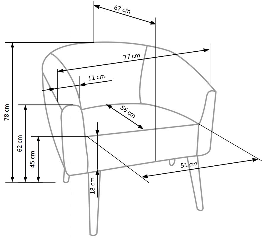 Lounge Chair West Caterham | size: Width: 77cm, Height: 78cm, Depth: 67cm | color: White | image: 8 | variant: 1007241