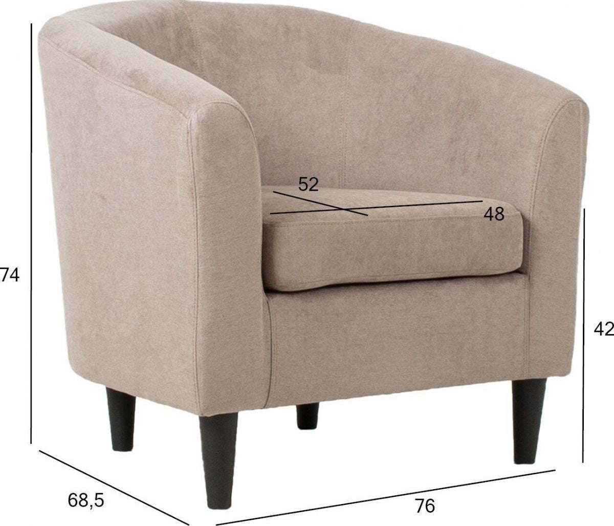 Lounge Chair Wester | size: Width: 76cm, Height: 74cm, Depth: 68.5cm | color: Brown | image: 7 | variant: 1004943