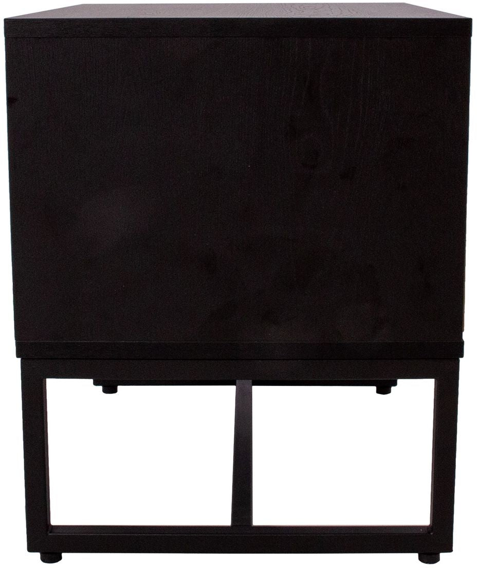 Nightstand Amsterdam | size: Length: 50cm, Width: 40cm, Height: 50cm | color: Black/Oak | image: 5 | variant: 1012418