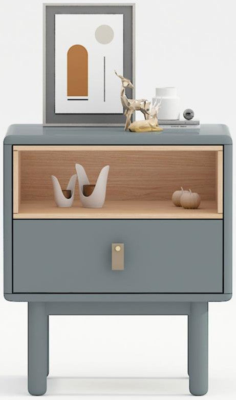 Nightstand Leicester | size: Width: 48cm, Height: 55cm, Depth: 40cm | color: Gray | image: 2 | variant: 1000308