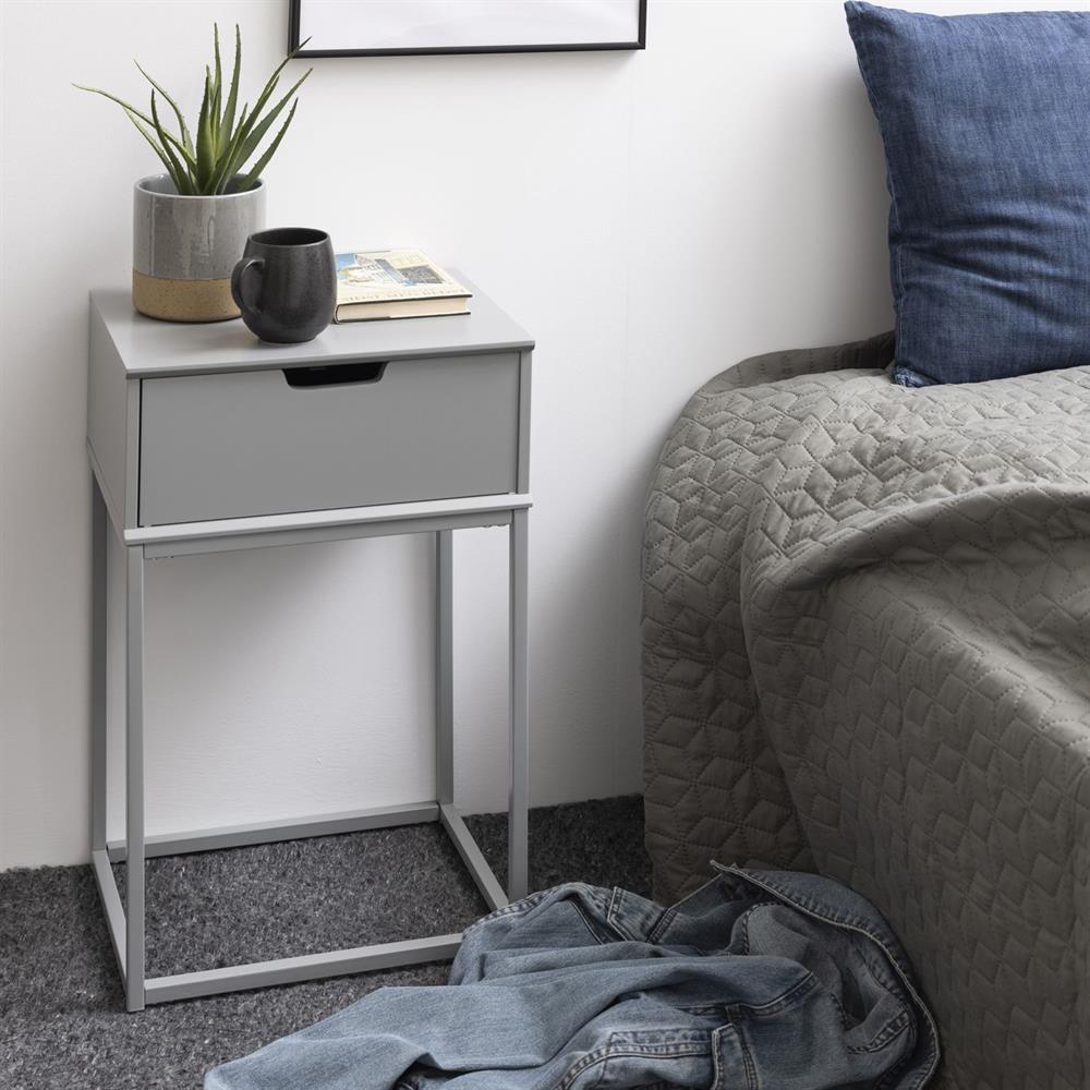 Nightstand Mitra | size: Width: 40cm, Height: 61.5cm, Depth: 30cm | color: Gray | image: 3 | variant: 1002043