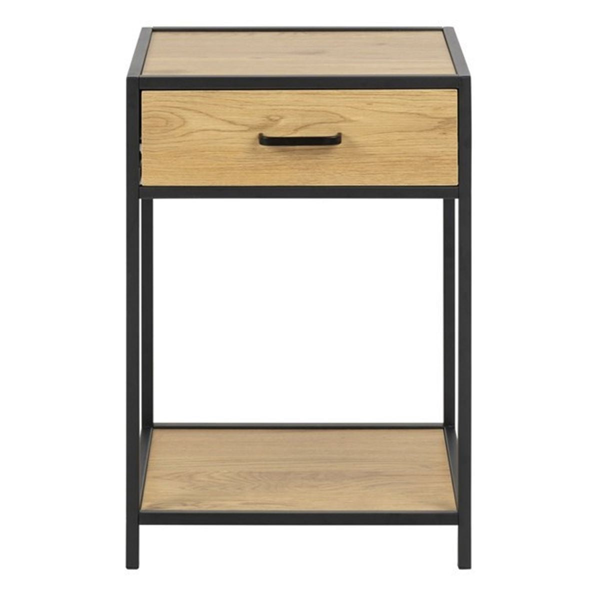 Nightstand Seaford 1 | size: Width: 42cm, Height: 63cm, Depth: 42cm | color: Oak | image: 2 | variant: 1010854