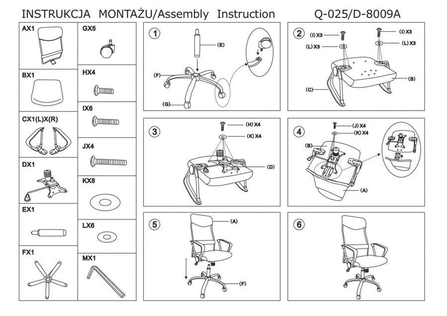 Office Chair Armagh | size: Width: 62cm, Height: 107-116cm, Depth: 50cm | color: Gray | image: 2 | variant: 1004159