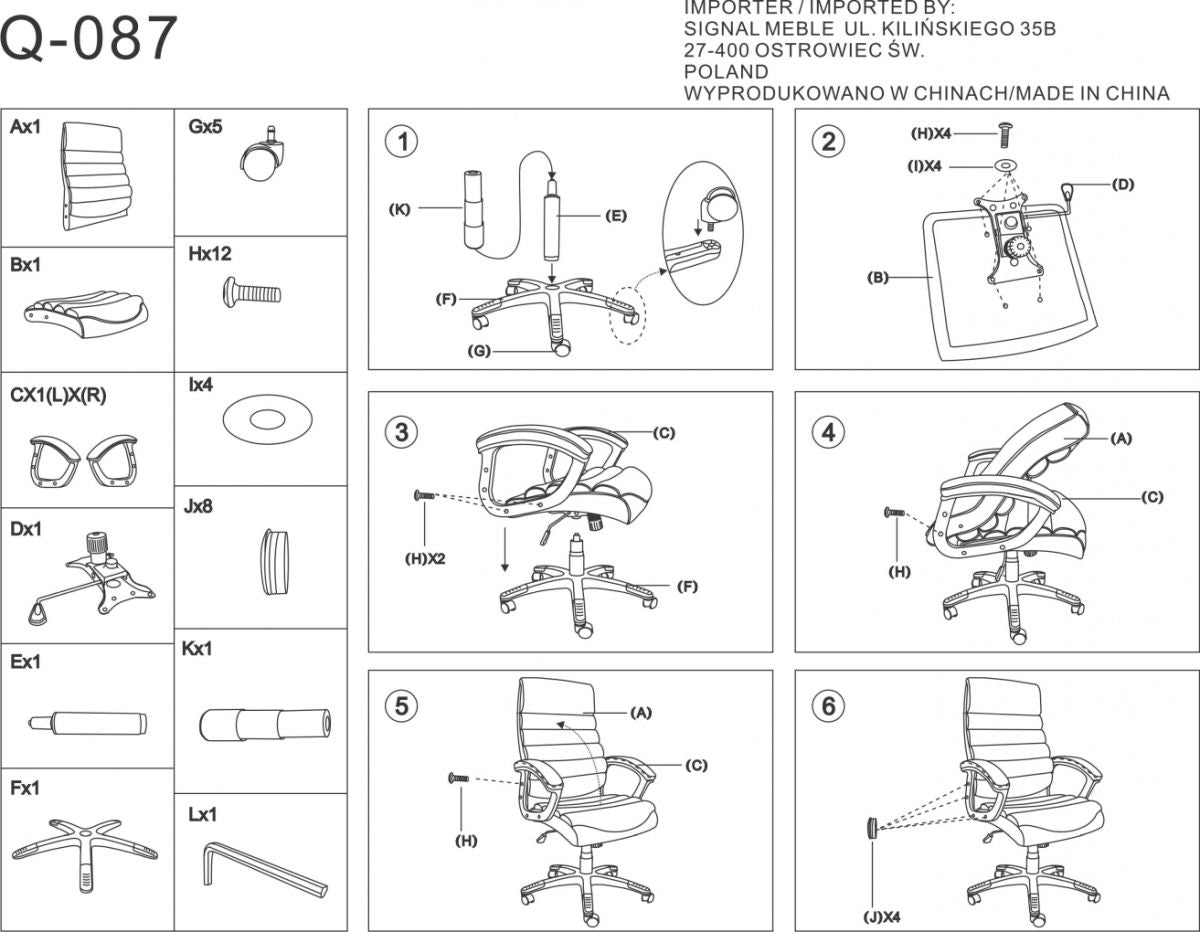 Office Chair Basildon | size: Width: 66cm, Height: 115-125cm, Depth: 50cm | color: Gray | image: 2 | variant: 1004168