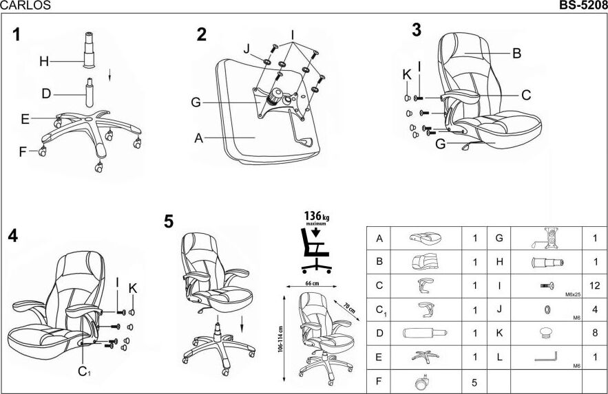 Office Chair Belluno | size: Width: 66cm, Height: 114cm, Depth: 70cm | color: Brown | image: 7 | variant: 1002867