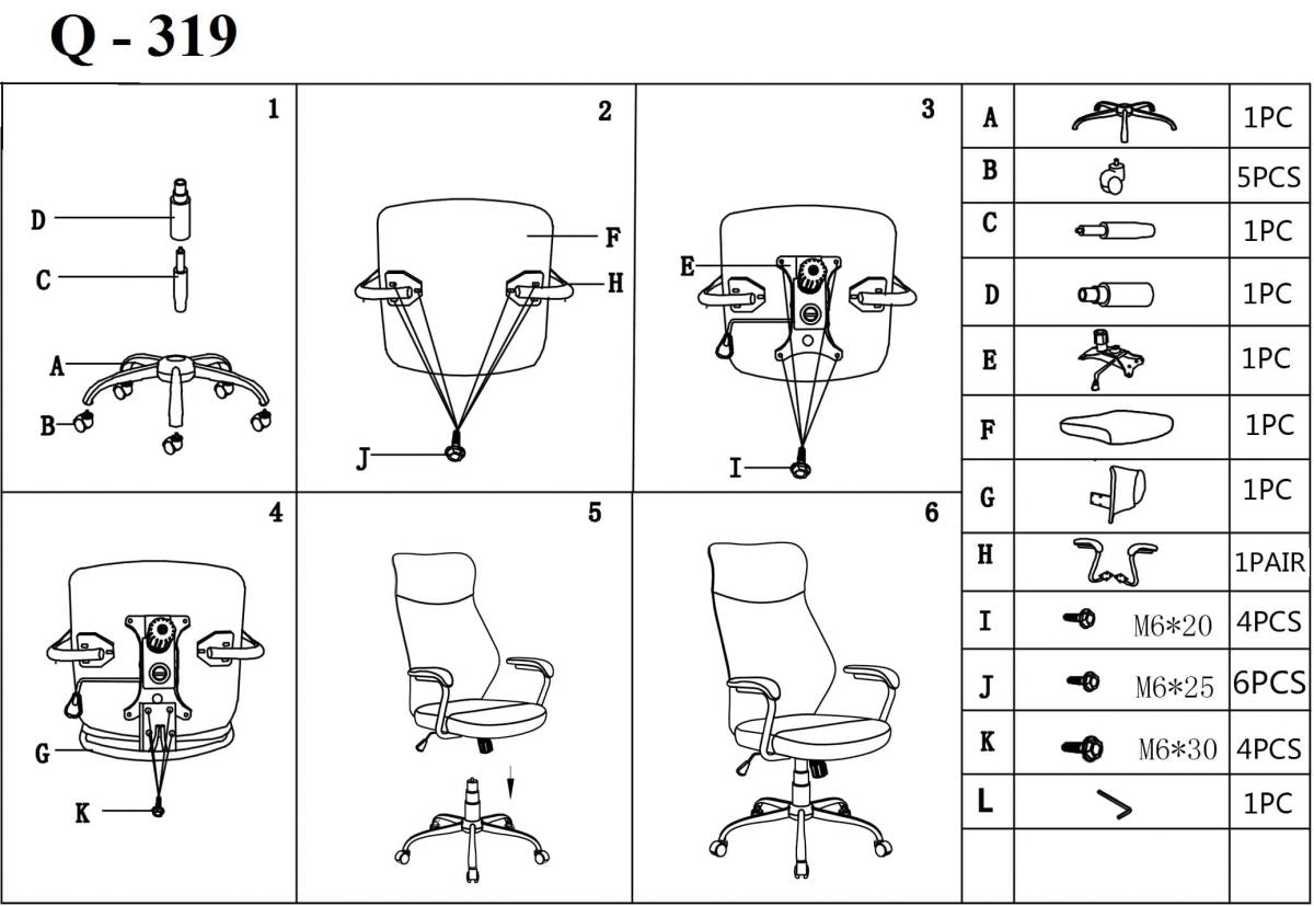 Office Chair Blackburn | size: Width: 64cm, Height: 112-122cm, Depth: 52cm | color: Black | image: 6 | variant: 1004178