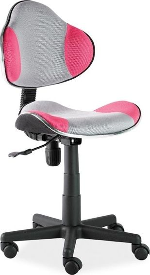 Office Chair Burnley | size: Width: 48cm, Height: 80-92cm, Depth: 41cm | color: Grey/Pink | image: 1 | variant: 1004187