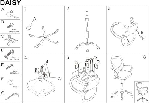 Office Chair Chelmsford | size: Width: 60cm, Height: 88-98cm, Depth: 47cm | color: Gray | image: 3 | variant: 1004129