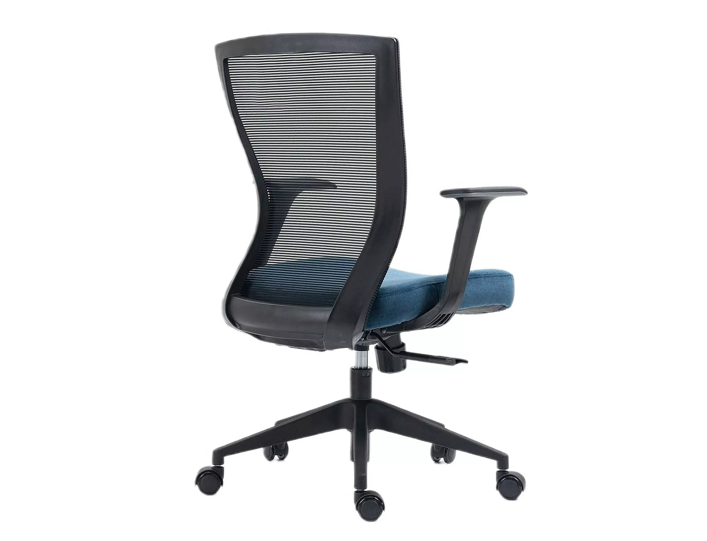 Office Chair Chesterfield | size: Width: 59cm, Height: 107cm, Depth: 48cm | color: Black/Blue | image: 1 | variant: 1004198
