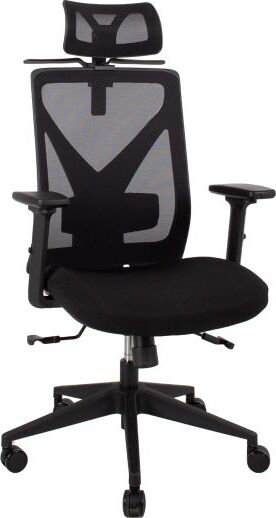 Office Chair Colwyn Bay | size: Width: 64cm, Height: 110-120cm, Depth: 65cm | color: Black | image: 1 | variant: 1001201