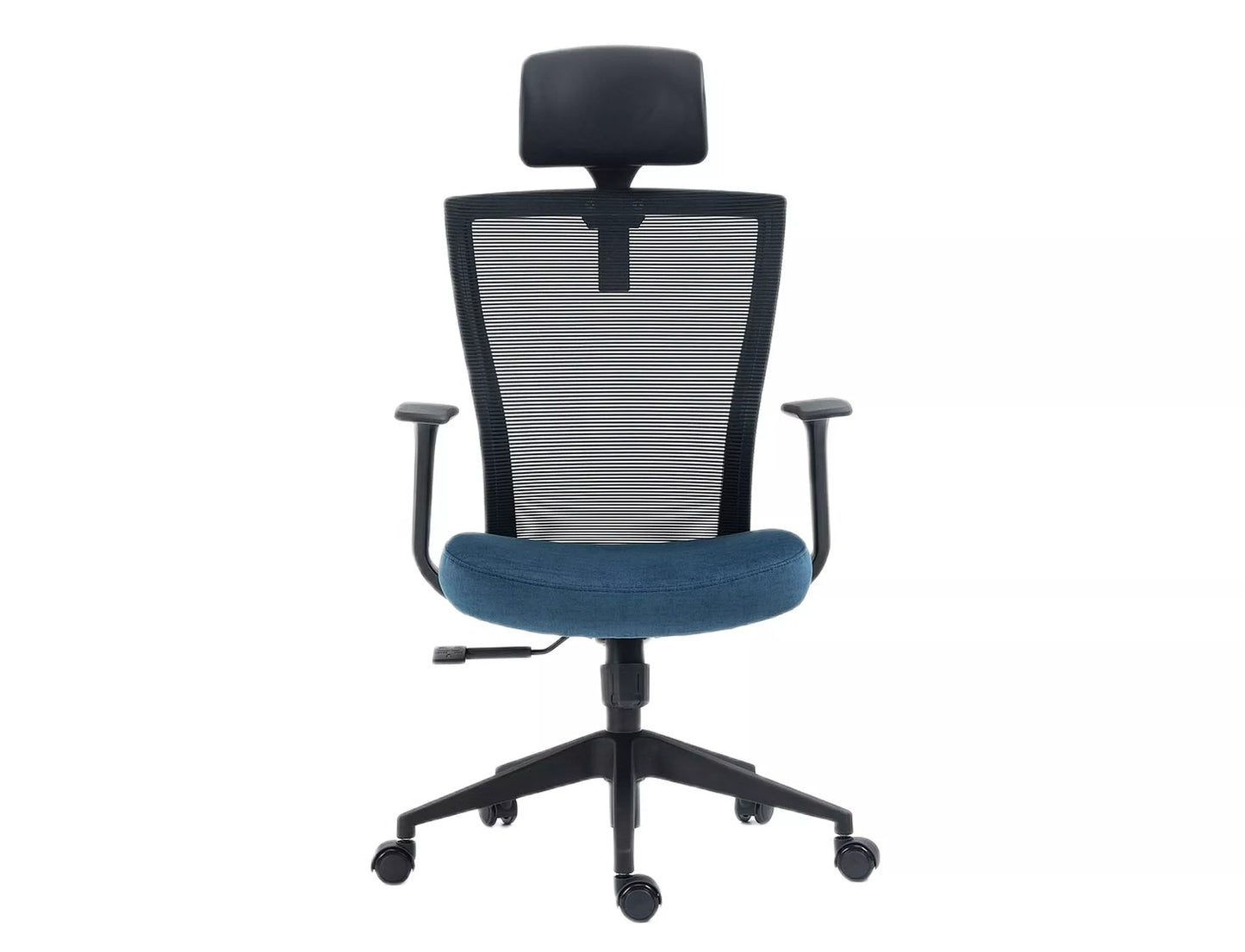 Office Chair Crewe | size: Width: 59cm, Height: 109cm, Depth: 48cm | color: Black/Blue | image: 3 | variant: 1004202