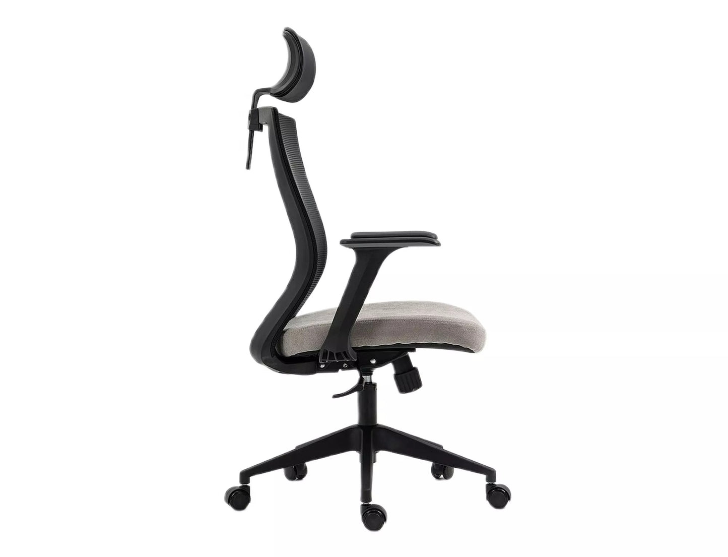 Office Chair Crewe | size: Width: 59cm, Height: 109cm, Depth: 48cm | color: Black/Grey | image: 4 | variant: 1004204