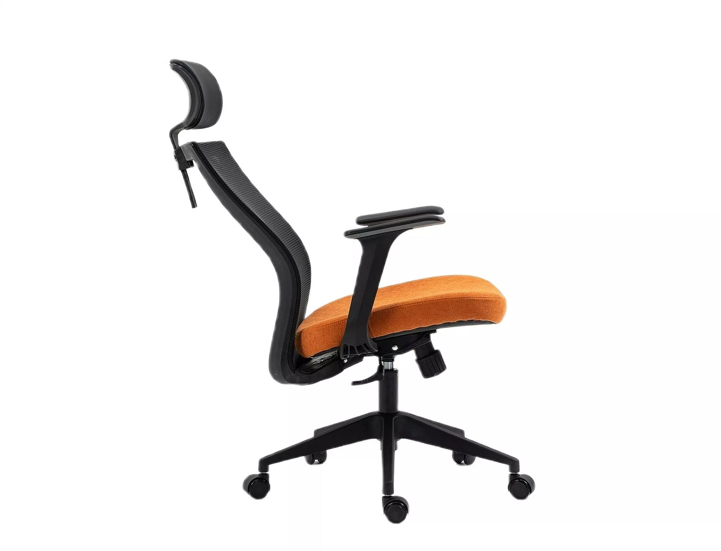 Office Chair Crewe | size: Width: 59cm, Height: 109cm, Depth: 48cm | color: Black/Orange | image: 2 | variant: 1004203
