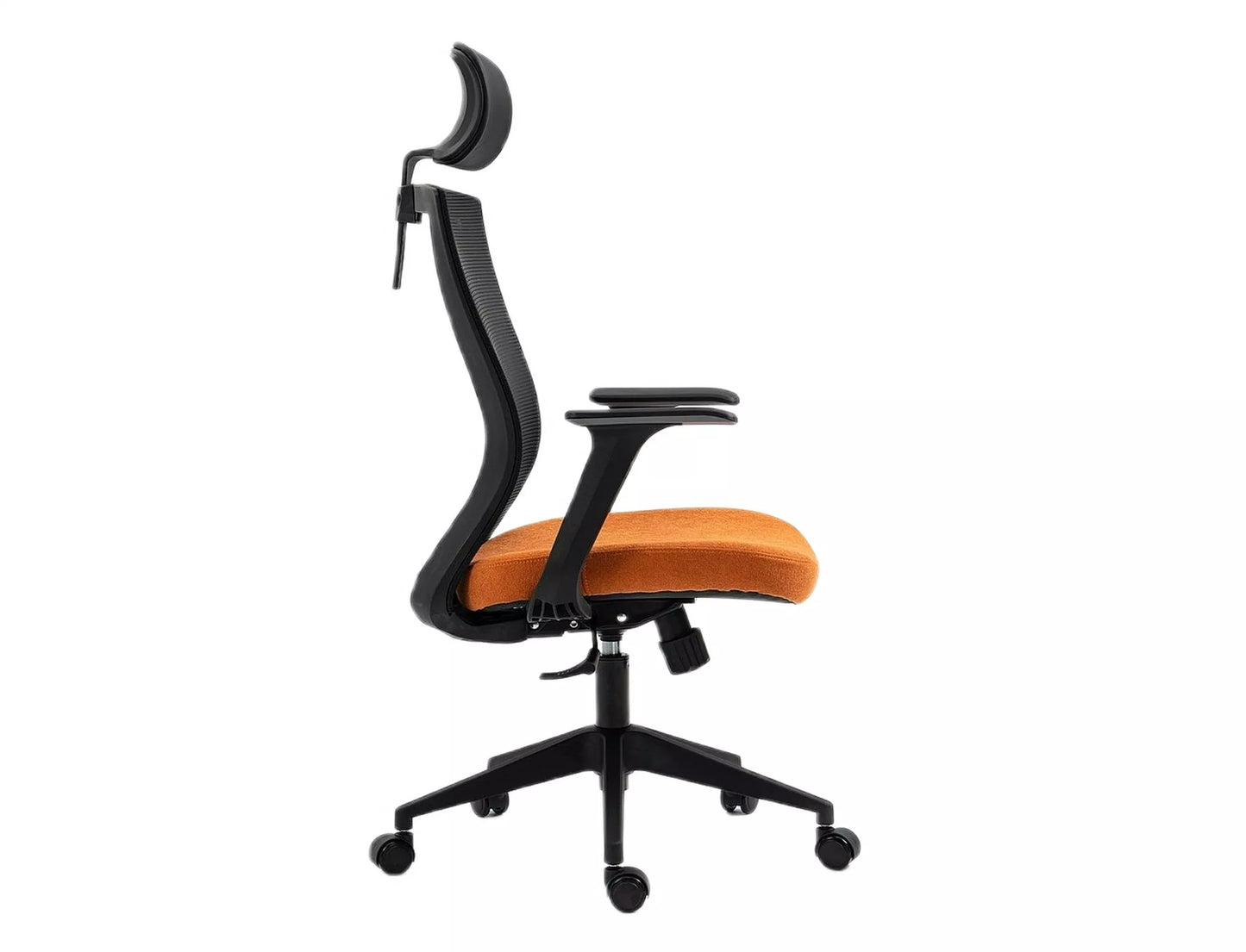 Office Chair Crewe | size: Width: 59cm, Height: 109cm, Depth: 48cm | color: Black/Orange | image: 4 | variant: 1004203