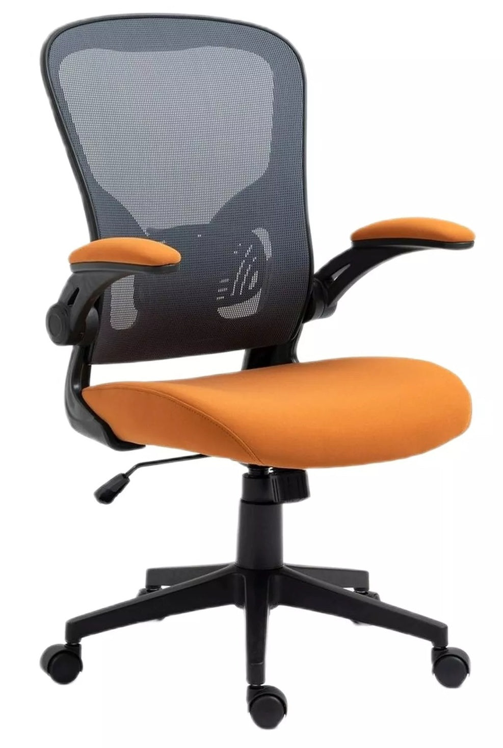 Office Chair Doncaster | size: Width: 65cm, Height: 110cm, Depth: 47cm | color: Orange/Grey | image: 0 | variant: 1004214